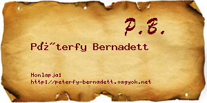 Péterfy Bernadett névjegykártya